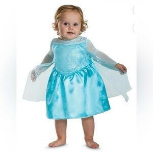 Disney Frozen Elsa Infant Costume, Official Frozen Baby Costume Onsie with Cape